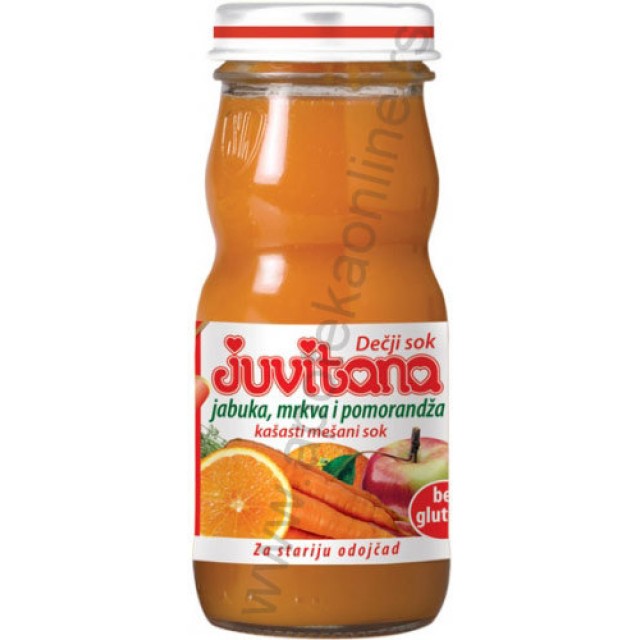 JUVITANA SOKIĆ OD JABUKE,MRKVE I POMORANDŽE 125ml PT - Online Apoteka JUVITANA SOKIĆ OD JABUKE,MRKVE I POMORANDŽE 125ml PT